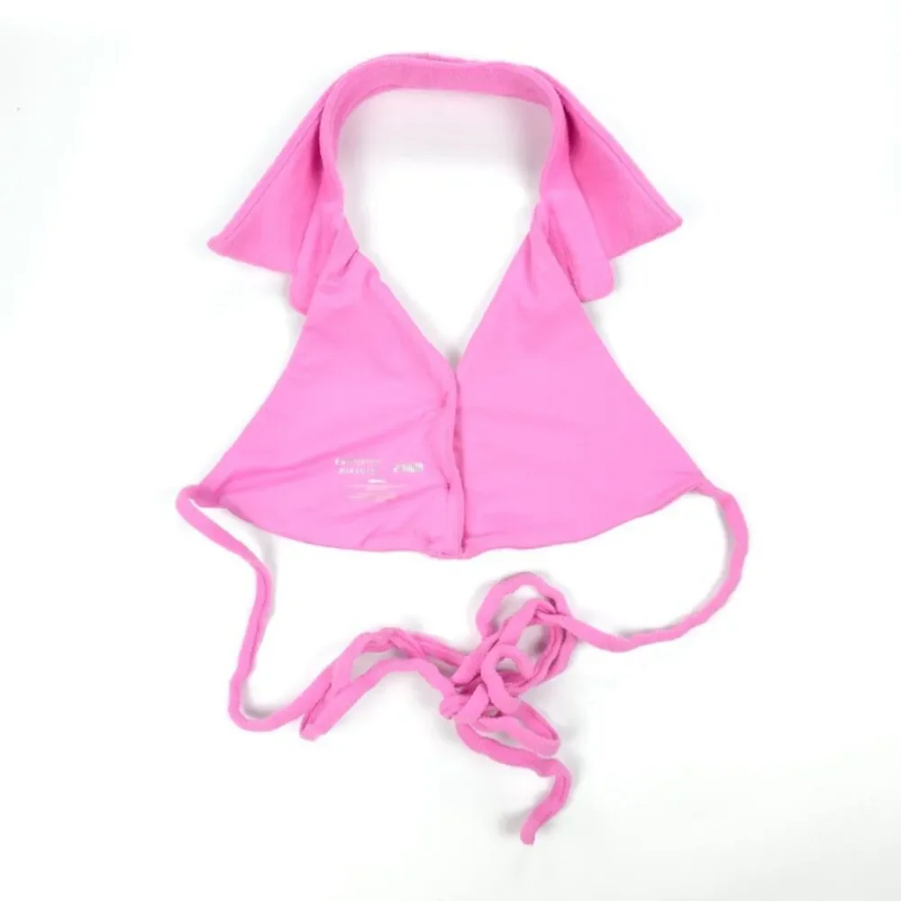 FRANKIES BIKINIS Ellie Terry Bikini Top Blushing Pink Polo 90s Y2k Barbie Bratz